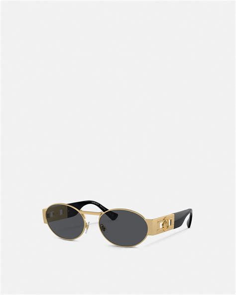 versace ovali sunglasses|Medusa Deco Oval Sunglasses Black,Gold .